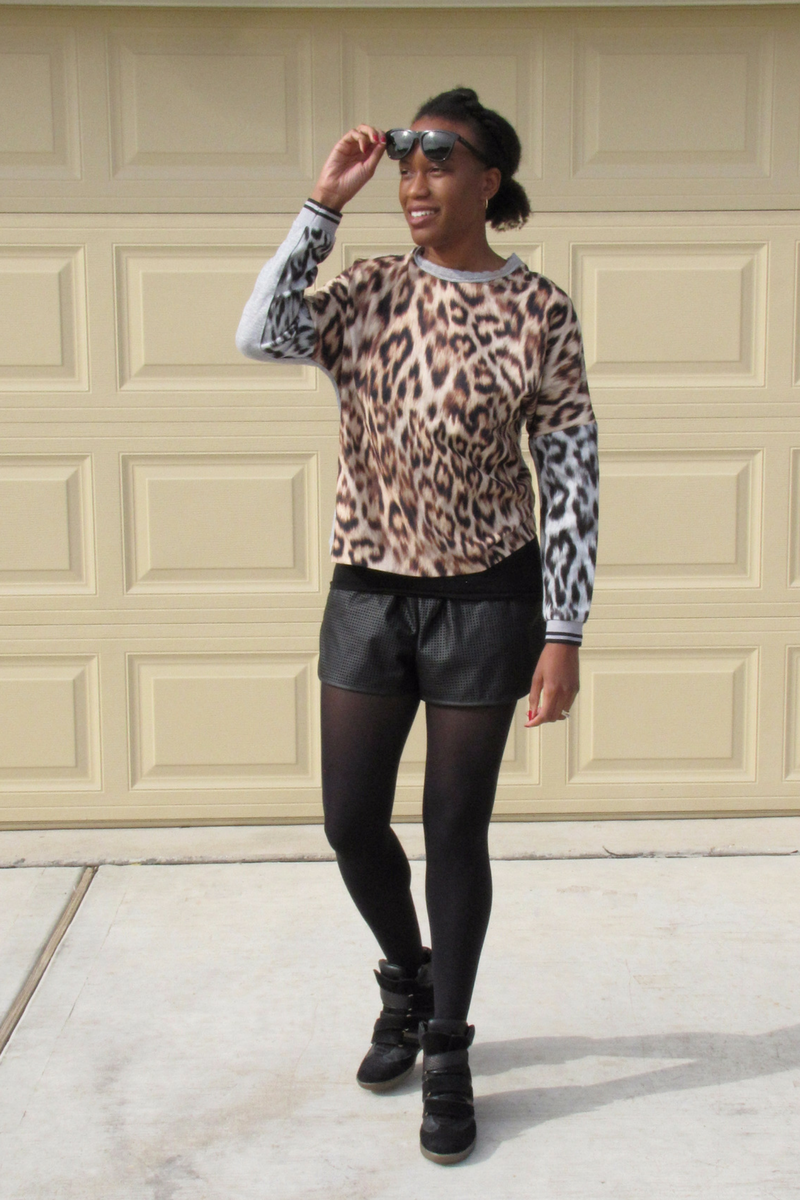 zara leopard print sweatshirt