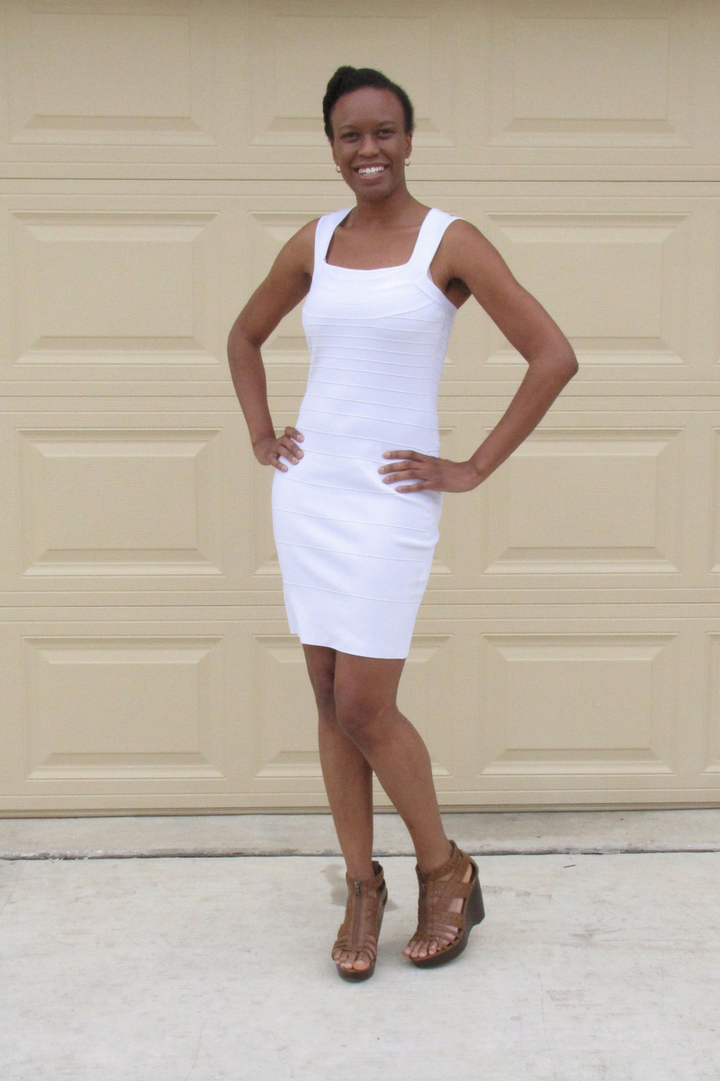 white body con dress