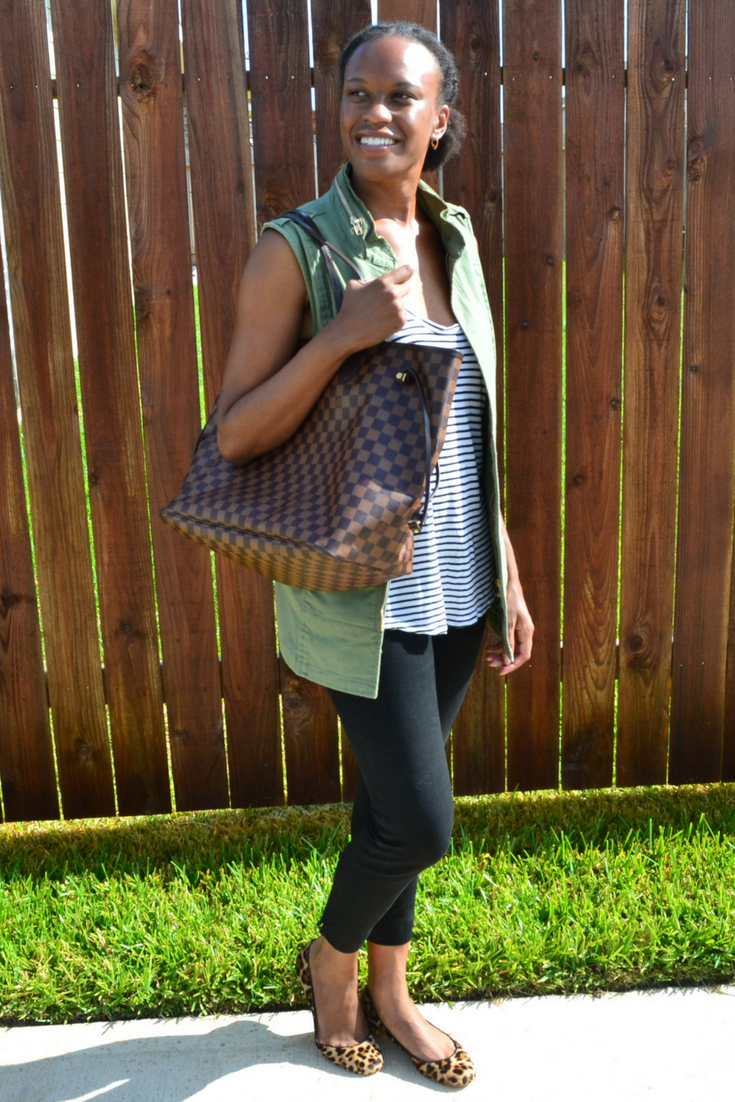 cabi vest and j. crew shoes 