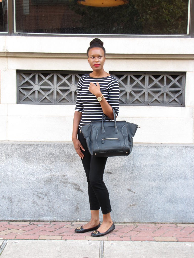 Black and white striped shirt