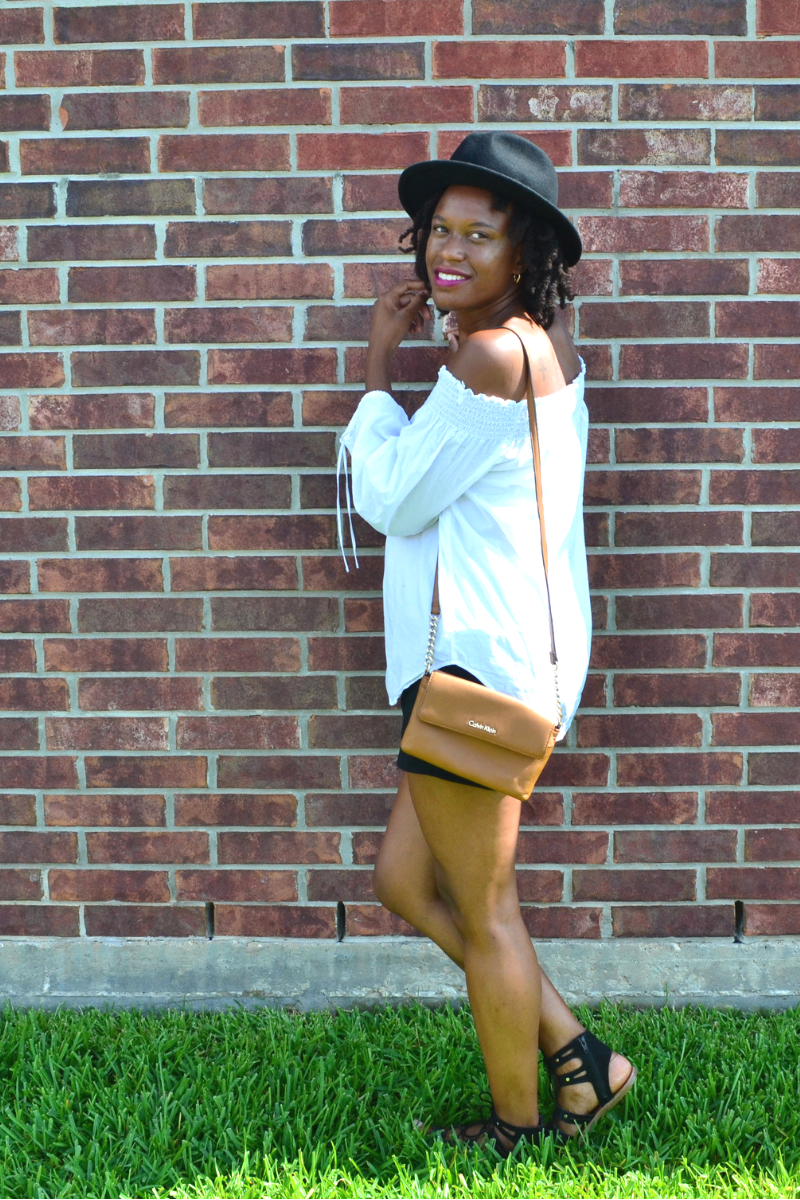 h&m over the shoulder blouse